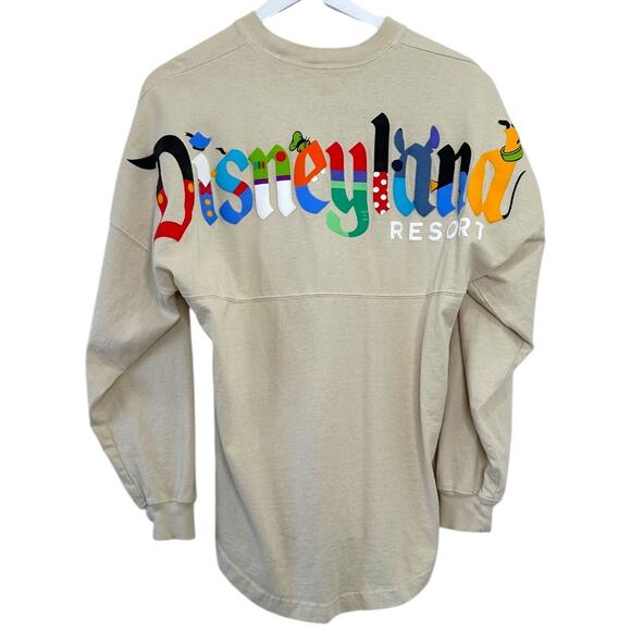 Disneyland Tops - 2024 Disney Disneyland Character Letters Beige Spirit Jersey Size X-Small